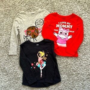 Old Navy/The Children’s Place toddler girl long sleeve shirt bundle. Size 4t